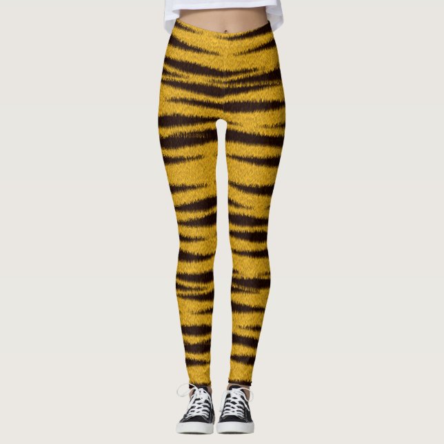 Tiger Fur Effect Leggings (Framsida)
