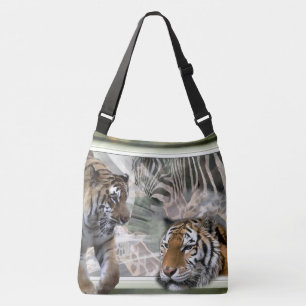 Tiger Giraffe Zebra Älskare Axelväska