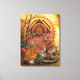 TIGER GLORY Malayan Tiger Canvastryck