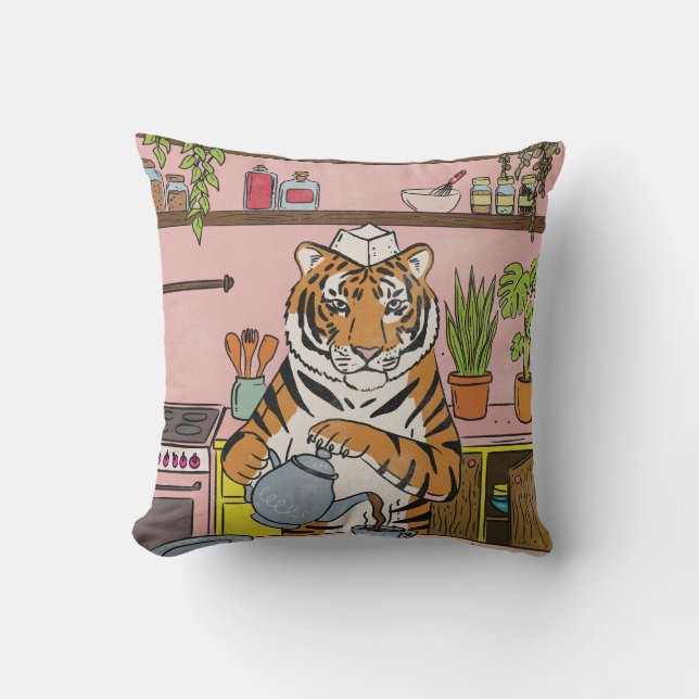 Tiger gör te kudde (Framsida)