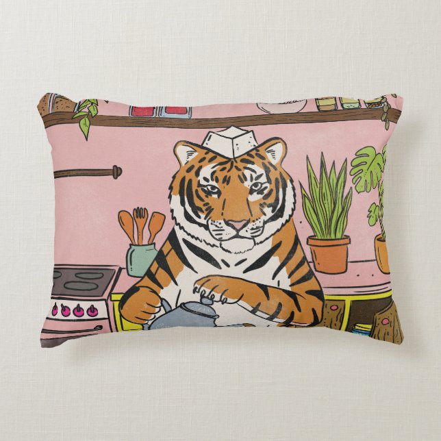 Tiger gör te prydnadskudde (Framsidan)