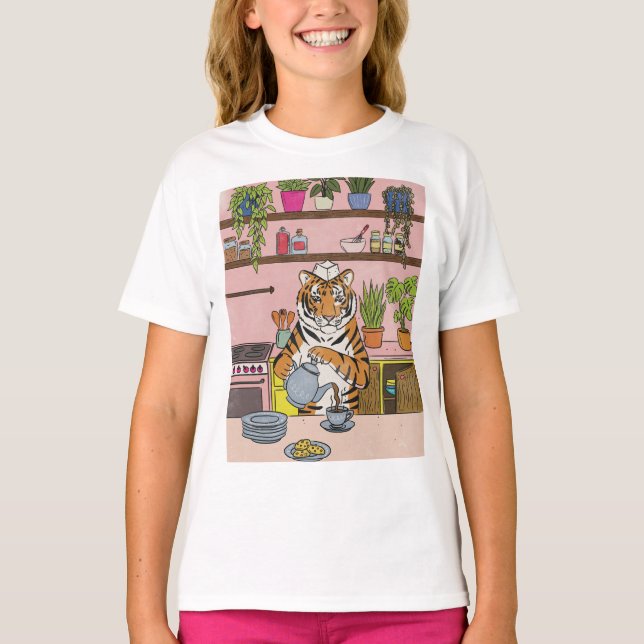 Tiger gör te t shirt (Framsida)