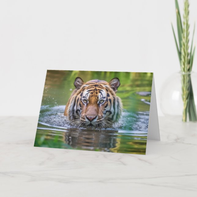 Tiger Greeting Card Kort (Framsida)