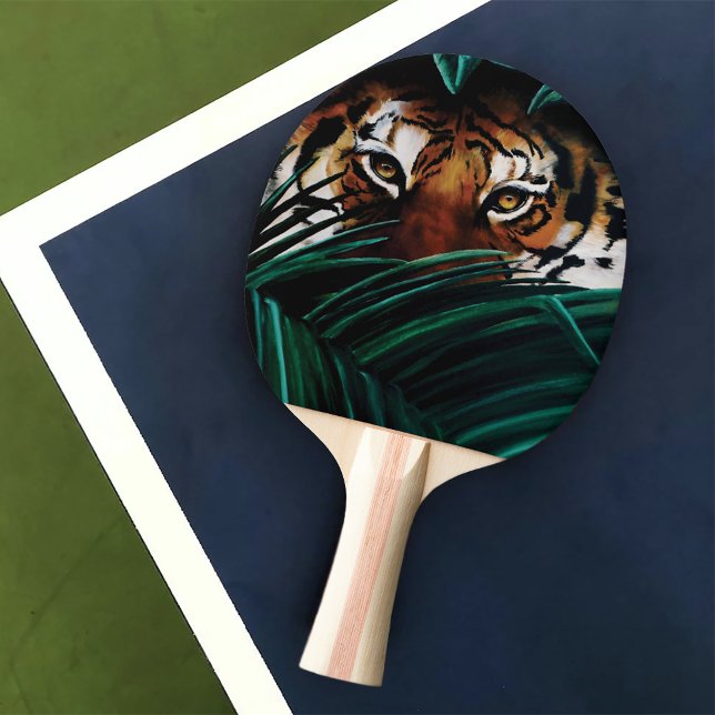 Tiger Grönt Jungle Löv Pingisracket (Skapare uppladdad)