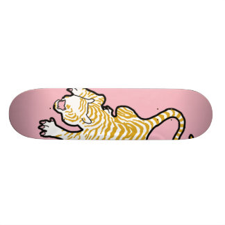 Tiger: Guld- Mini Skateboard Bräda 18,5 Cm