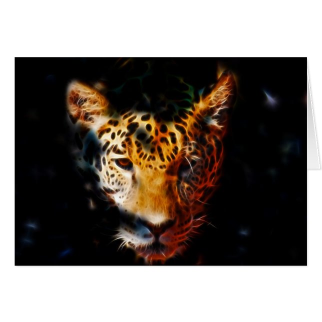 Tiger håller på att växa hälsningskort (Framsidan Horizontal)
