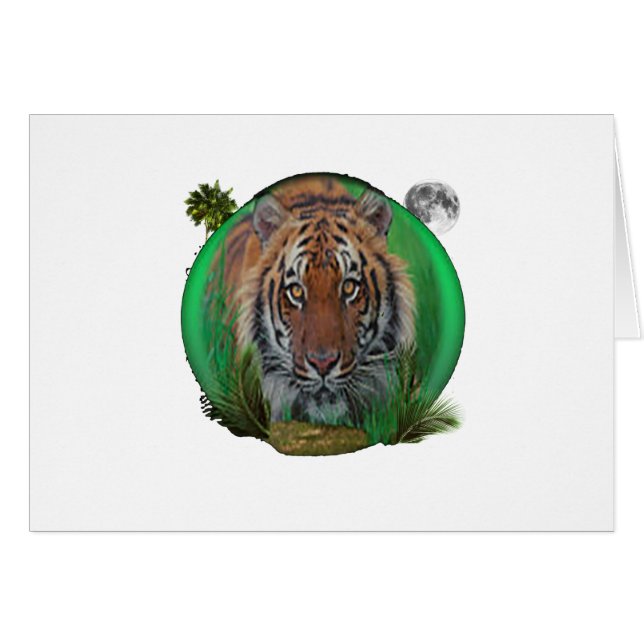 Tiger Hälsningskort (Framsidan Horizontal)