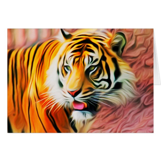 Tiger Hälsningskort (Framsidan Horizontal)