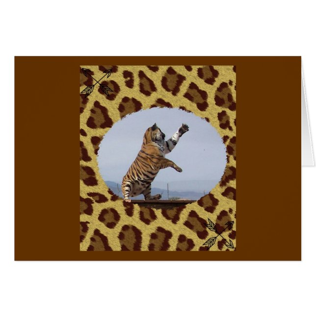 Tiger Hälsningskort (Framsidan Horizontal)