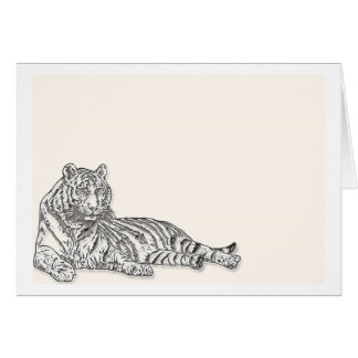 Tiger Hälsningskort