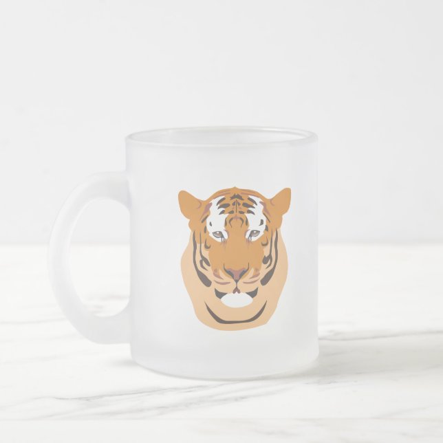 Tiger Head Frostad Glasmugg (Vänster)