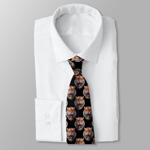 Tiger Head Mönster Design - Black Slips