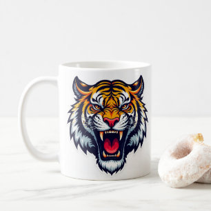 Tiger Head Mugg - Vild Animal Coffee Kopp