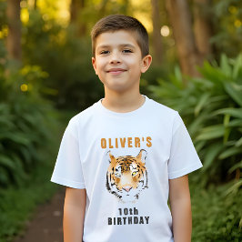 Tiger Head Namn Födelsedagsfest Guest of Honor T Shirt