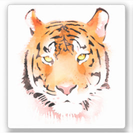 Tiger Head Watercolor Sticker Klistermärken
