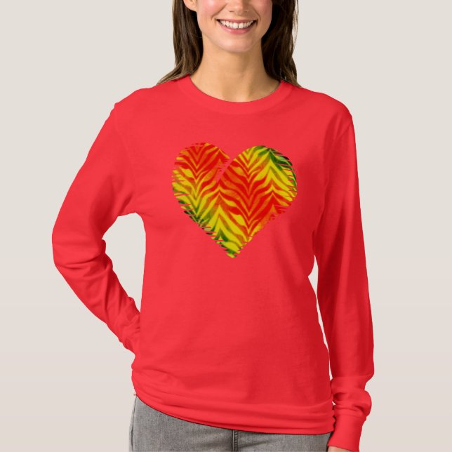 Tiger Heart 3 Vuxen Clothing Tee Shirt (Framsida)