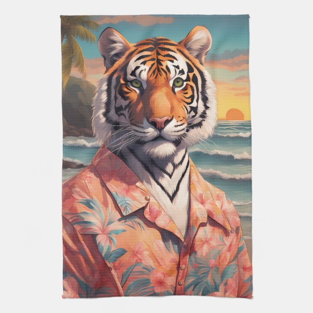 Tiger Helgdag Kökshandduk (Vertikal)