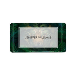 Tiger hiding in Foliage Adressetikett