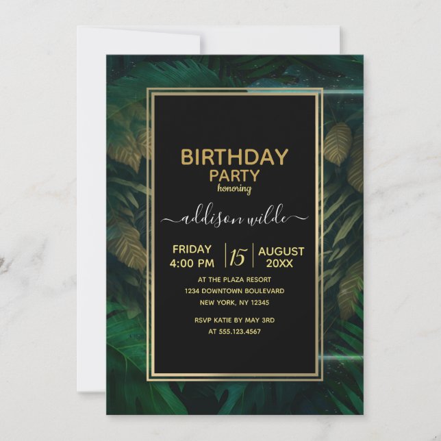 Tiger hiding in Foliage               Inbjudningar (Framsida)