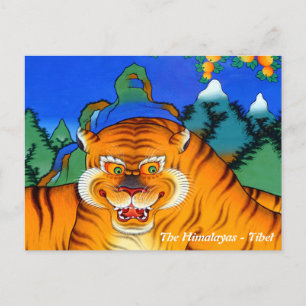 Tiger, Himalayas, djungeln Nepal/Tibet Vykort