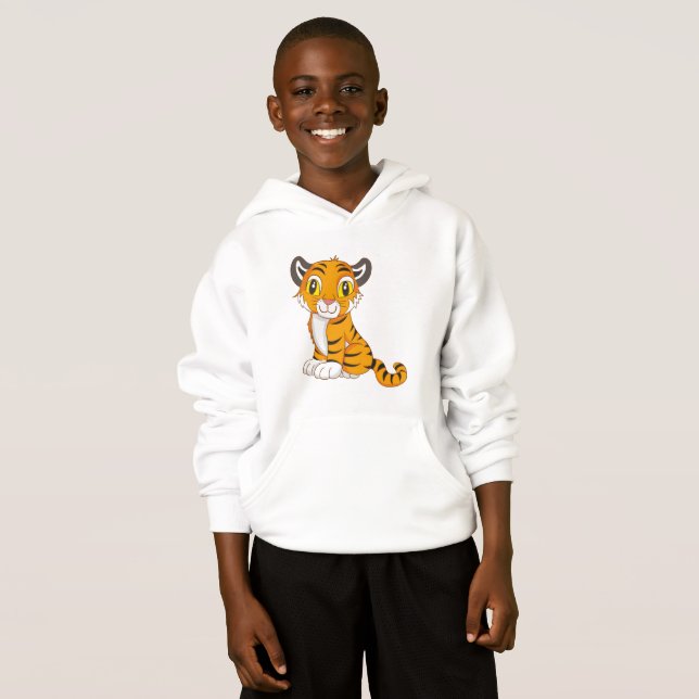Tiger Hoodie Tröja (Hel framsida)