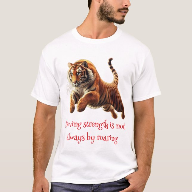 Tiger-hoppet T Shirt (Framsida)