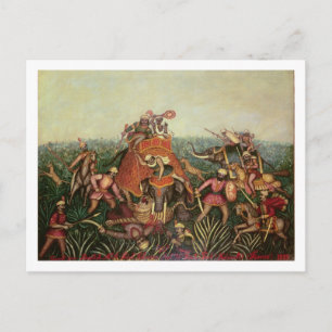 Tiger Hunt, 1892 (olja på canvas) Vykort
