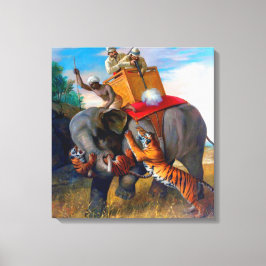 Tiger Hunting Briton Rivière 1920 Canvastryck