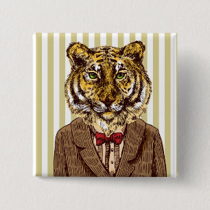Tiger i aftonbära knapp