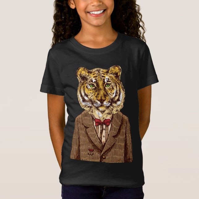 Tiger i aftonbära t shirt (Framsida)