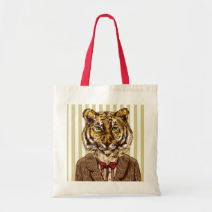 Tiger i aftonbära tygkasse