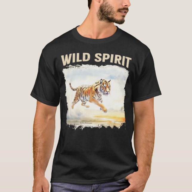 Tiger i aktion - Vild ande T Shirt (Framsida)