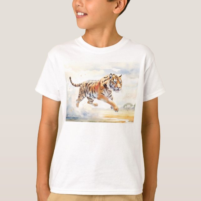 Tiger i åtgärd 2 t shirt (Framsida)
