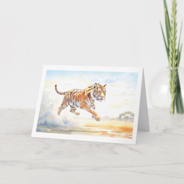 Tiger i åtgärd 3 anteckningskort (Framsida)