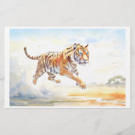 Tiger i åtgärd 3 brevpapper