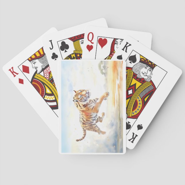 Tiger i åtgärd 3 casinokort (Baksidan)