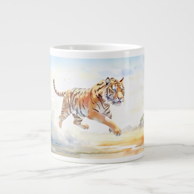 Tiger i åtgärd 3 jumbo mugg (Framsidan)