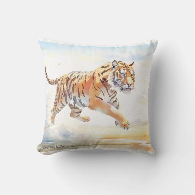 Tiger i åtgärd 3 kudde (Framsida)