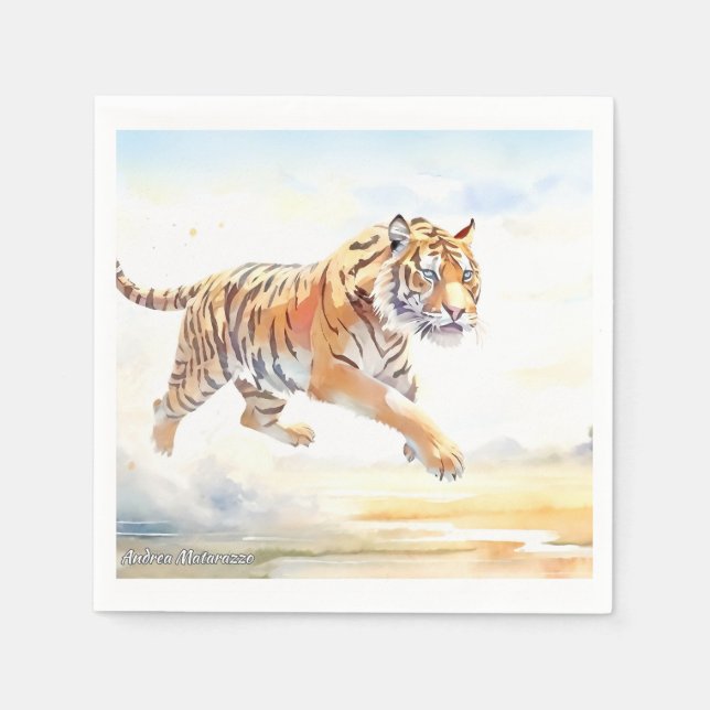 Tiger i åtgärd 3 pappersservett (Framsidan)