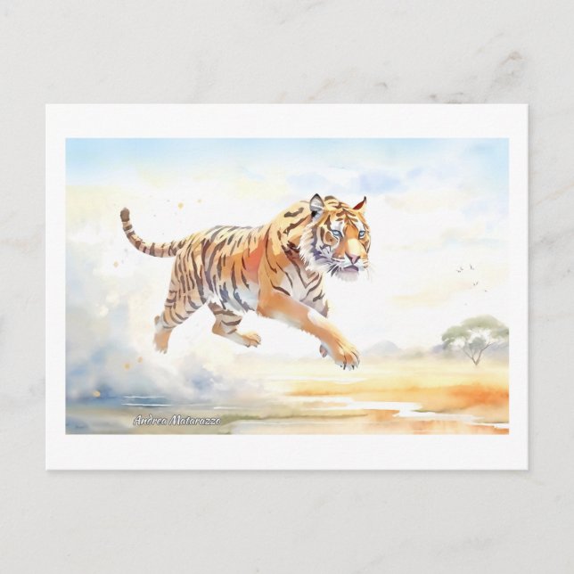 Tiger i åtgärd 3 vykort (Framsida)