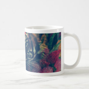Tiger i Blommigten Fält Kaffemugg