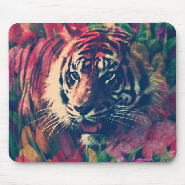 Tiger i Blommigten Fält Musmatta (Framsidan)