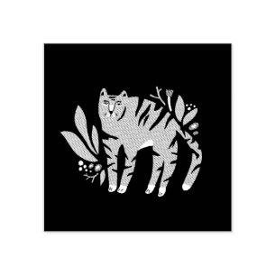 Tiger i blommor stämpel