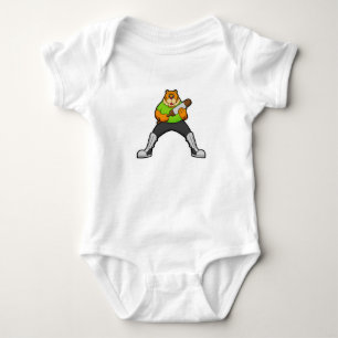 Tiger i Cricket med Cricket fladdermus T Shirt