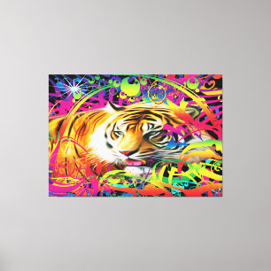 Tiger i djungeln canvastryck