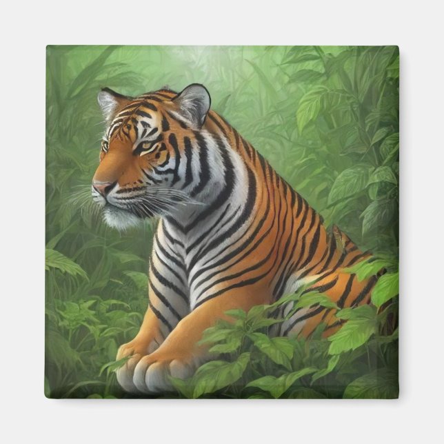 Tiger i djungeln magnet (Framsidan)