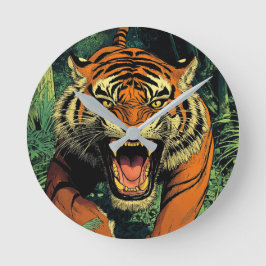 Tiger i djungeln rund klocka