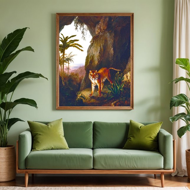Tiger i en grotta, konstverk  poster (Skapare uppladdad)