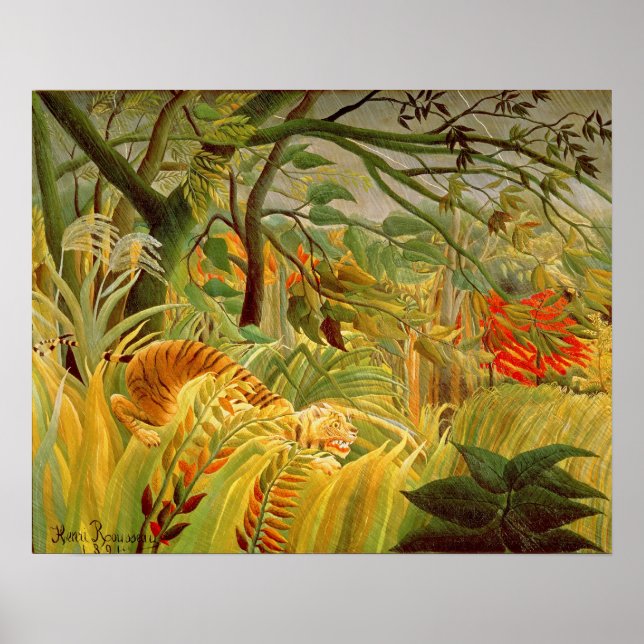 Tiger i en Tropical Storm 1891 Poster (Framsidan)
