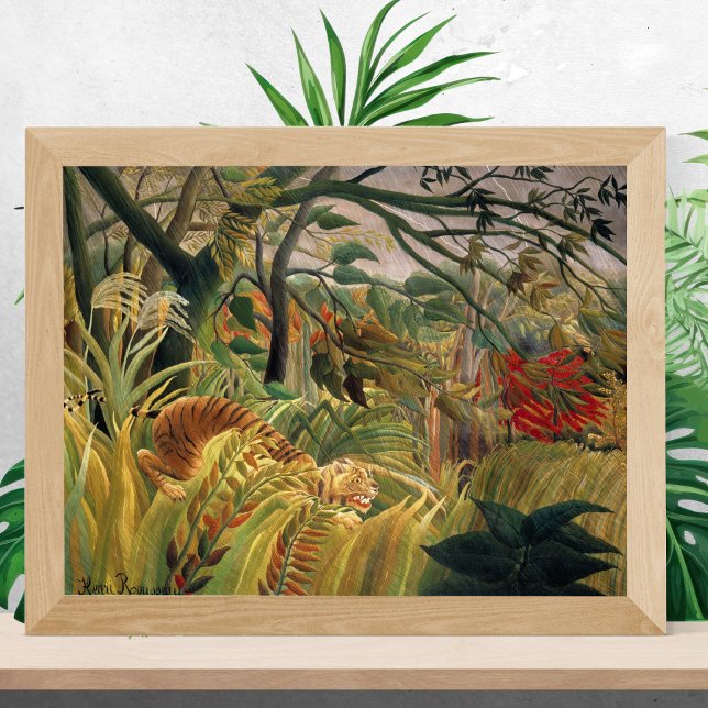 Tiger i en Tropical Storm, Henri Rousseau Poster (Skapare uppladdad)